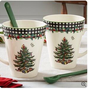 Spode Annual Christmas Tree Mug & Spoon Set